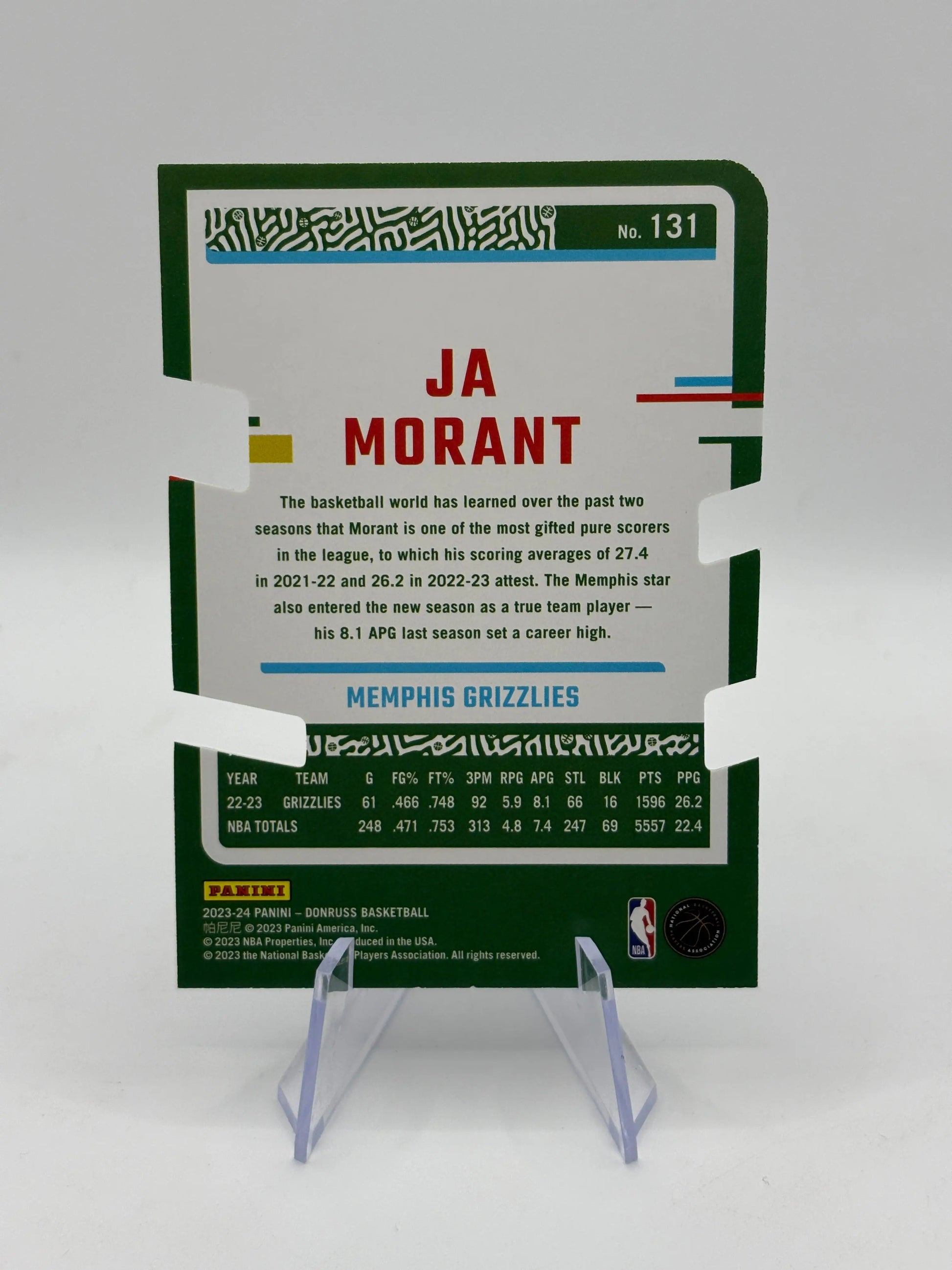 2023-24 Panini Donruss Basketball #131 Ja Morant Diecut /75 FRENLY BRICKS - Open 7 Days