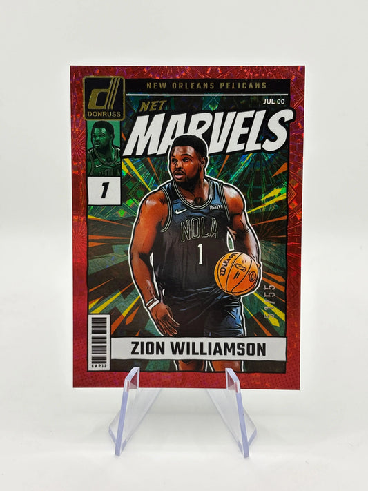 2024-25 DONRUSS ZION WILLIAMSON #18 NET MARVELS NEW ORLEANS PELICANS /55 FRENLY BRICKS - Open 7 Days