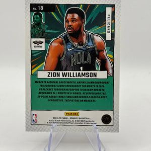 2024-25 DONRUSS ZION WILLIAMSON #18 NET MARVELS NEW ORLEANS PELICANS /55 FRENLY BRICKS - Open 7 Days