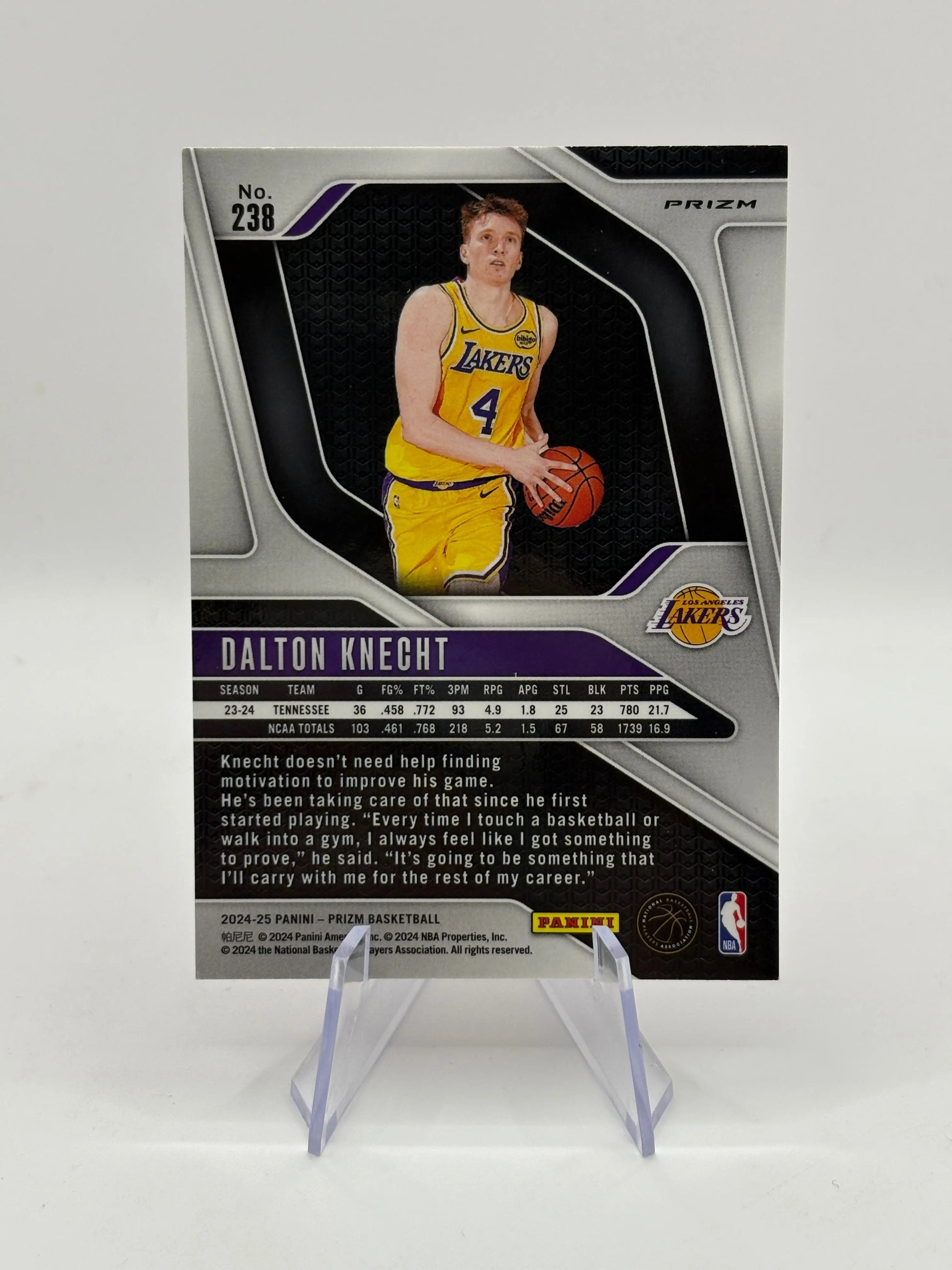 2024-25 Panini Prizm Dalton Knecht #238 RC Rookie Pink Ice FRENLY BRICKS - Open 7 Days