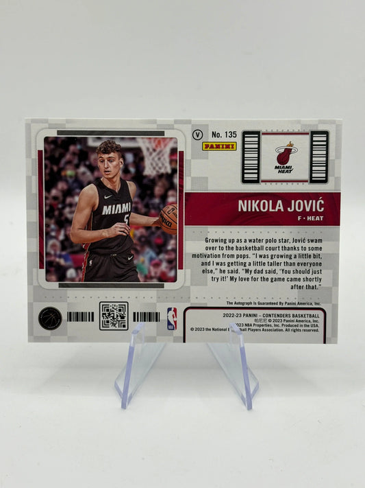 2022-23 Panini Contenders Basketball #135 Nikola Jovic Rookie Ticket Auto FRENLY BRICKS - Open 7 Days