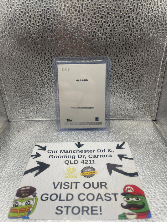 2024 Topps Archives Bucky Dent 1968 Action All-Stars Auto Blue /25 Yankees FRENLY BRICKS - Open 7 Days