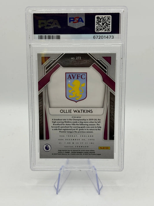 2020-21 Panini Prizm #272 Ollie Watkins PSA 9 BLUE/YELLOW/GREEN CHOICE FRENLY BRICKS - Open 7 Days