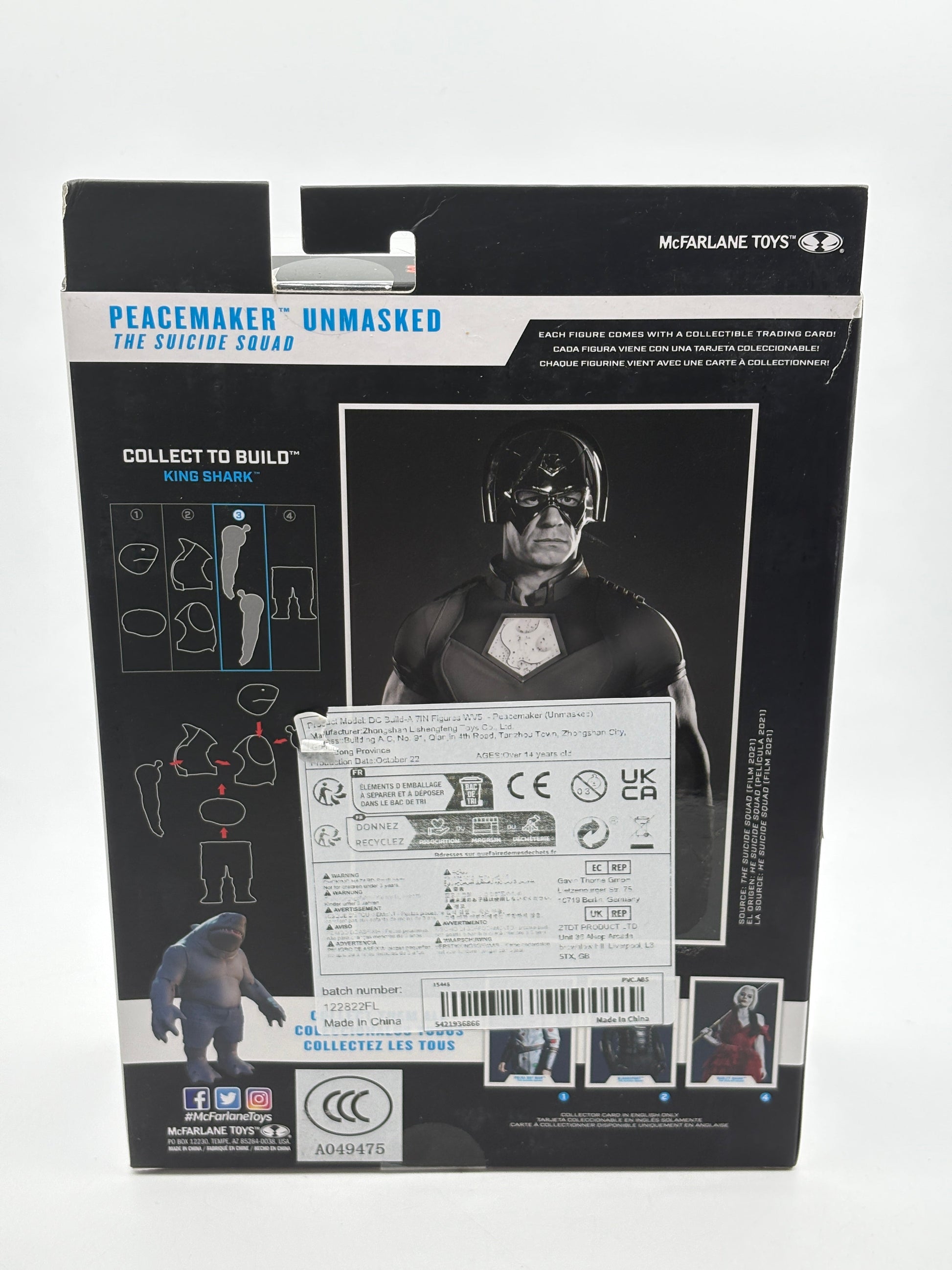 McFarlane Toys DC Multiverse - Peacemaker Unmasked The Suicide Squad Sealed FRENLY BRICKS - Open 7 Days