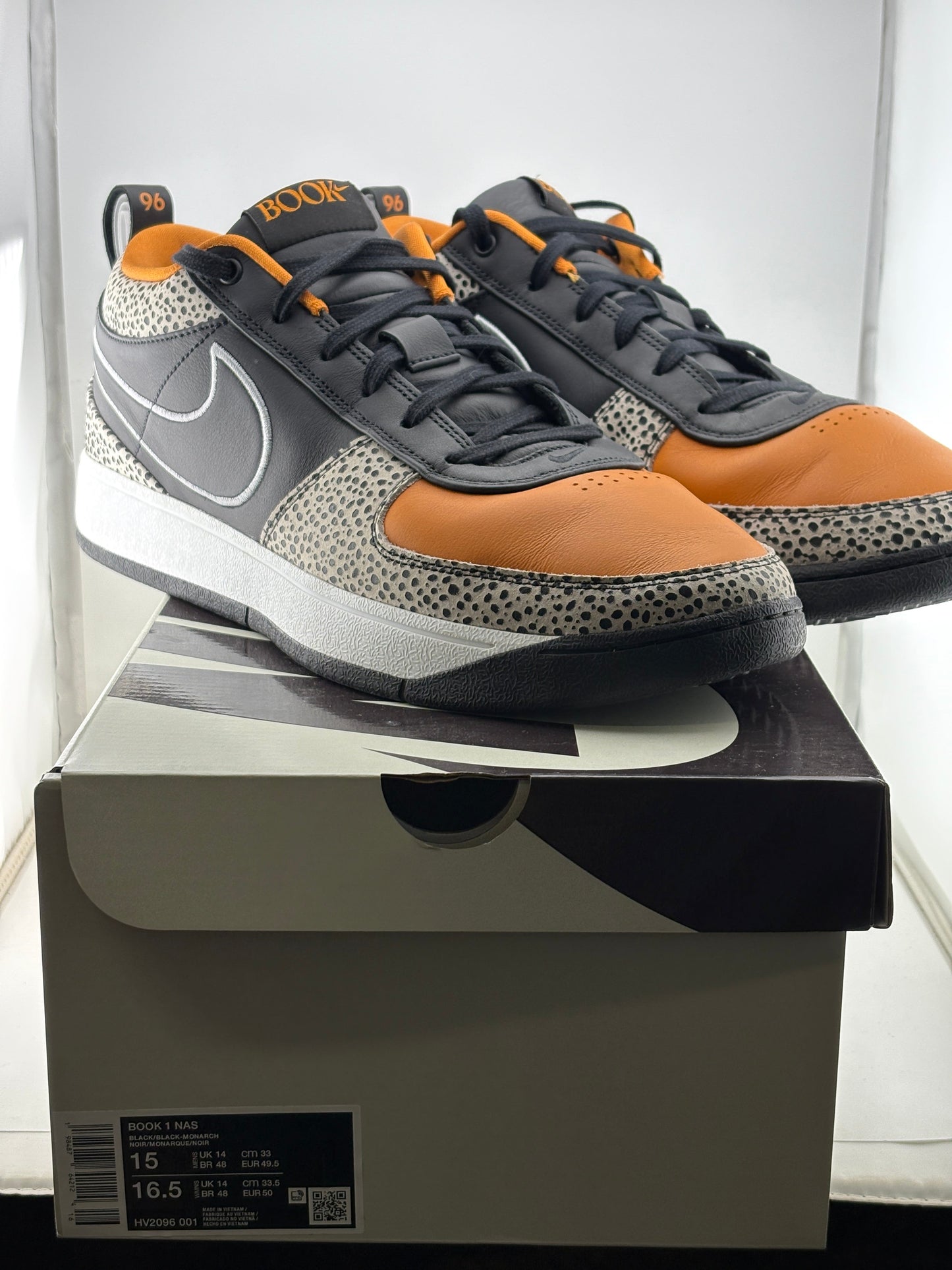 Nike Basketball Shoes Book 1 NAS Air Devin Booker Safari HV2096-001 Mens Size 15 FRENLY BRICKS - Open 7 Days