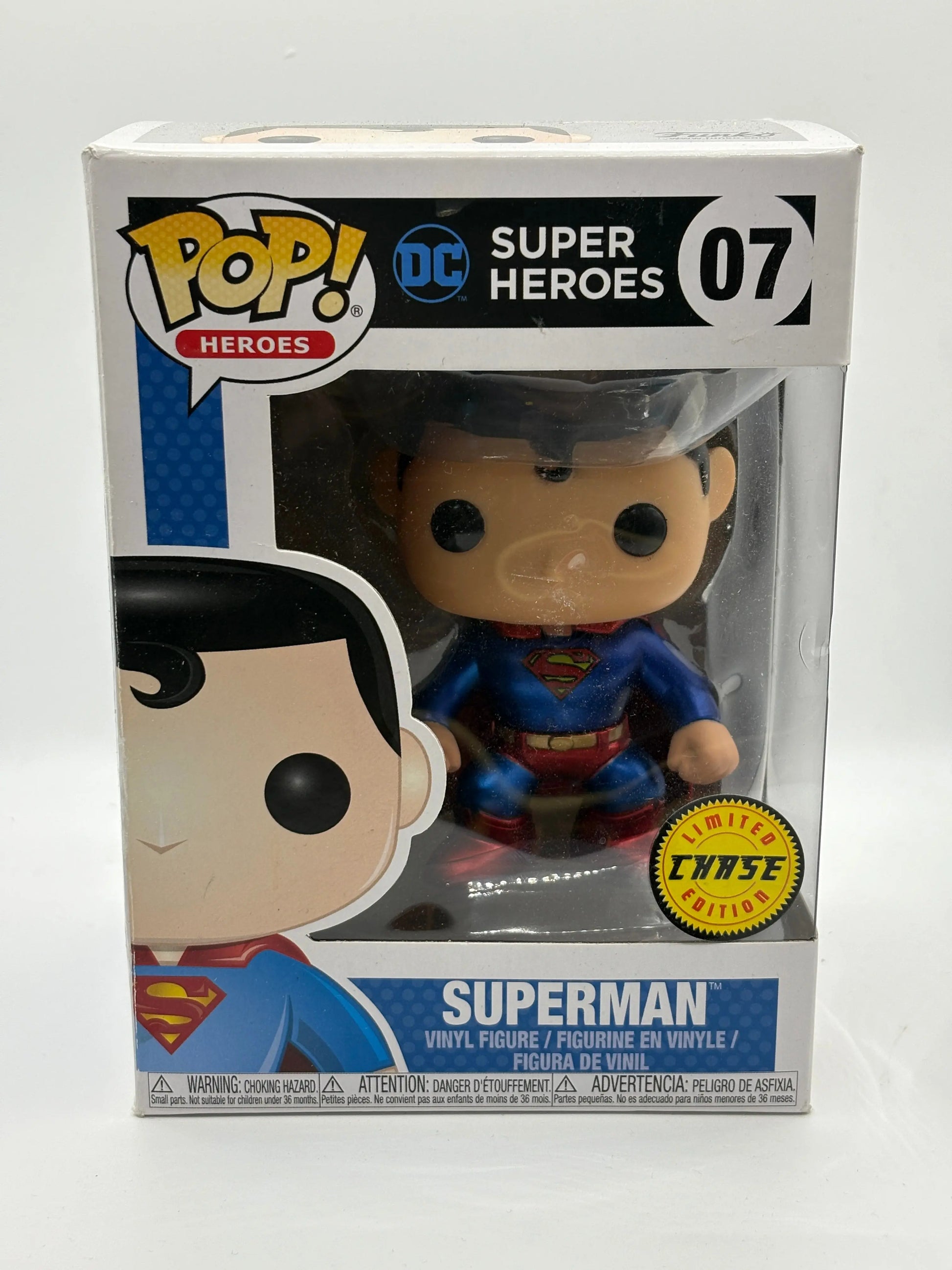 Funko POP! Heroes DC Super Heroes Superman Metallic #07 Limited Chase Edition FRENLY BRICKS - Open 7 Days