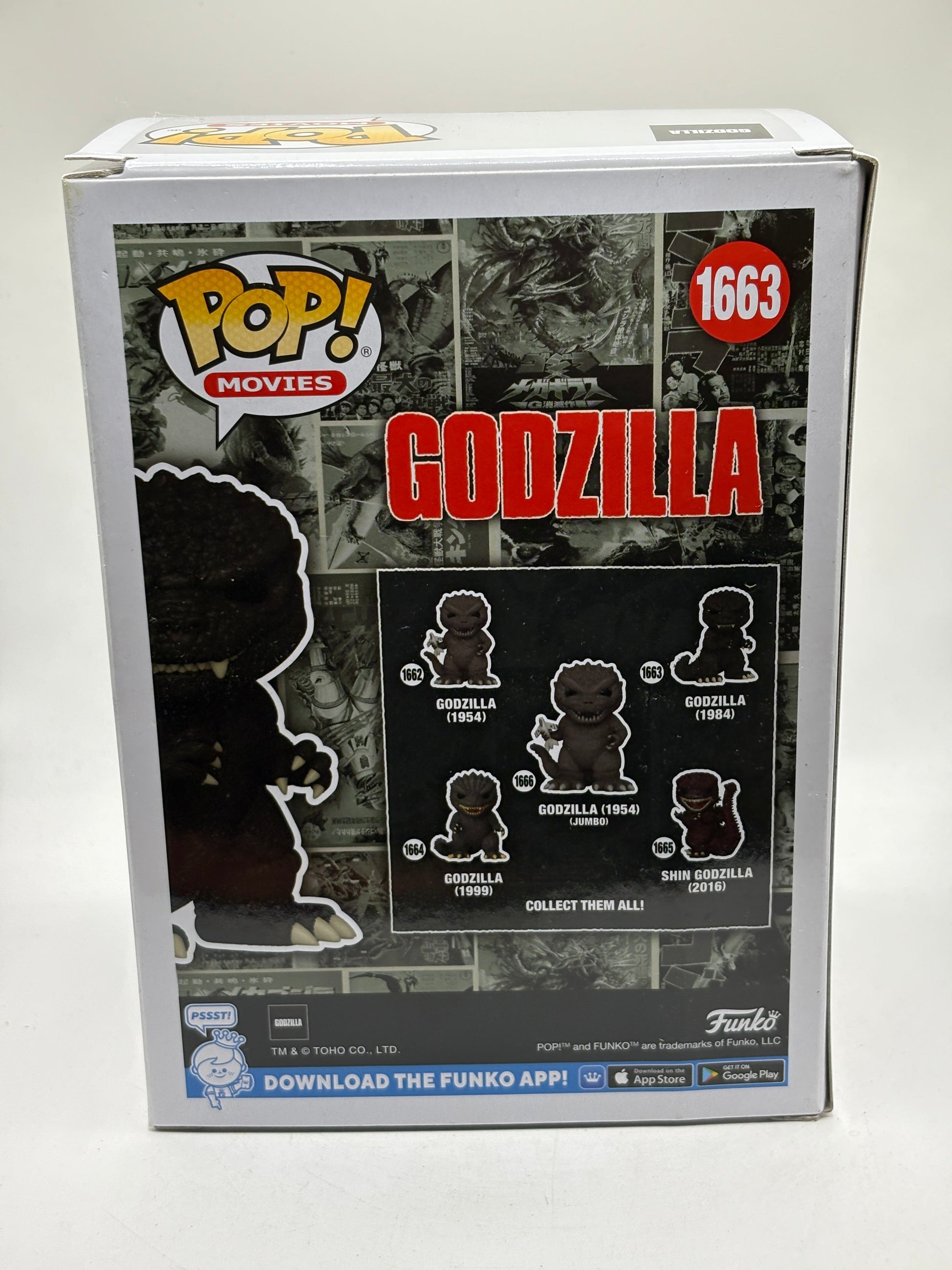 Funko POP! Movies Godzilla #1663 Godzilla (1984) Limited Chase Edition FRENLY BRICKS - Open 7 Days