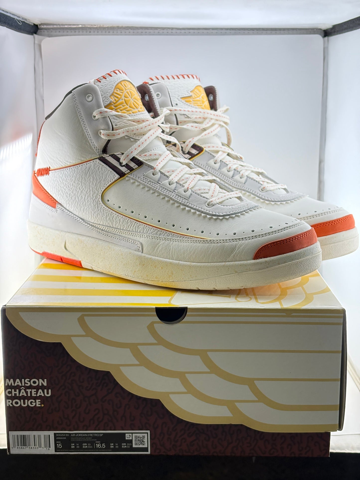 Nike Air Jordan 2 Retro SP Maison Chateau Rouge DO5254 180 SIZE US 15 USED FRENLY BRICKS - Open 7 Days