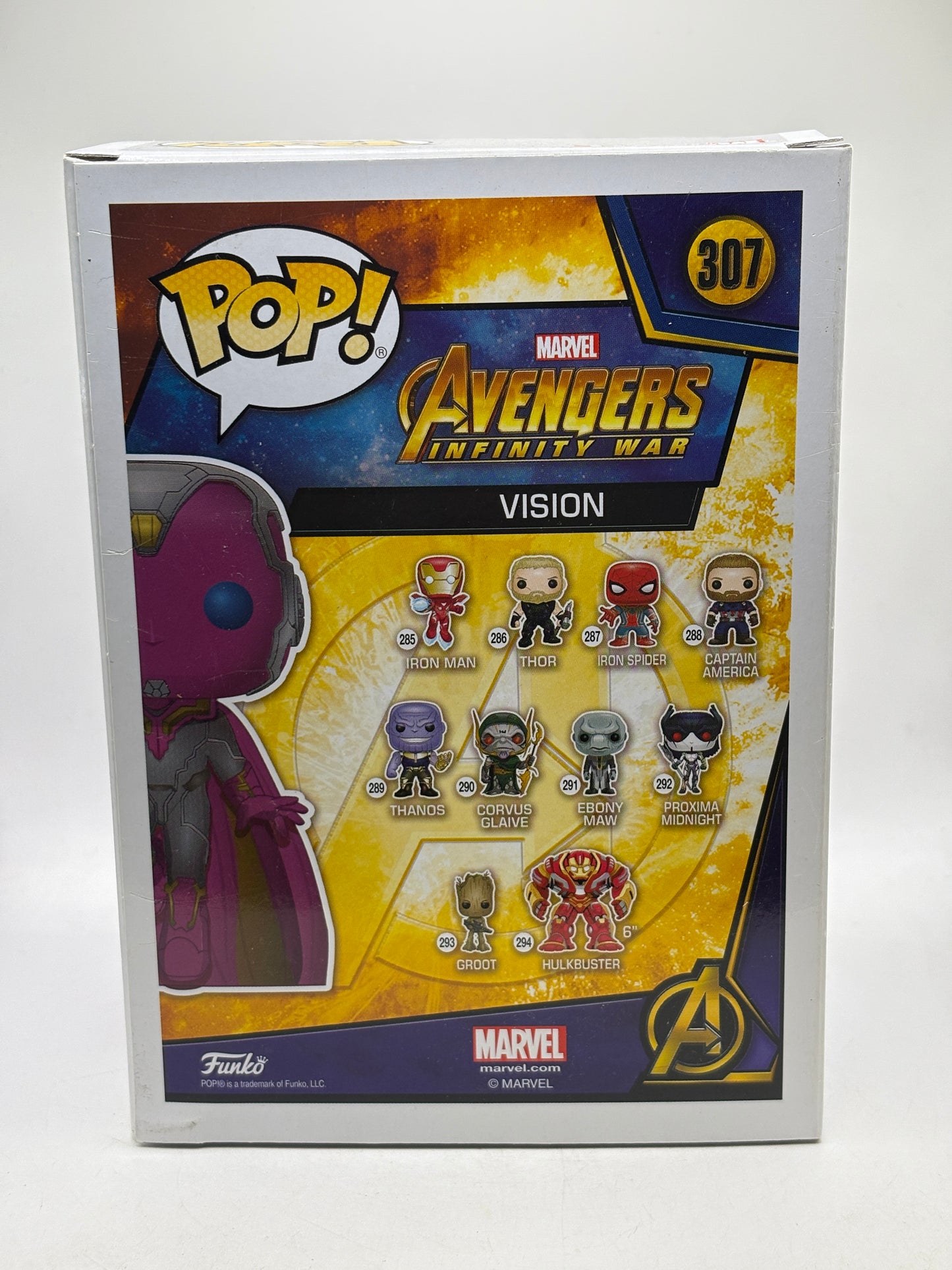 Funko POP! Marvel Avengers #307 Vision Vinyl Bobble-Head