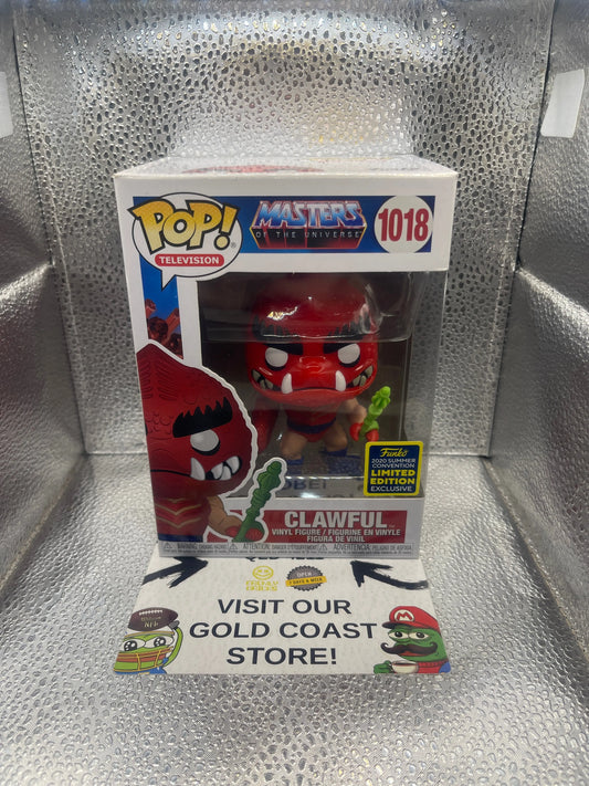 Television Funko Pop  Clawful  Masters of the Universe SDCC Excl - No. 1018 FRENLY BRICKS - Open 7 Days