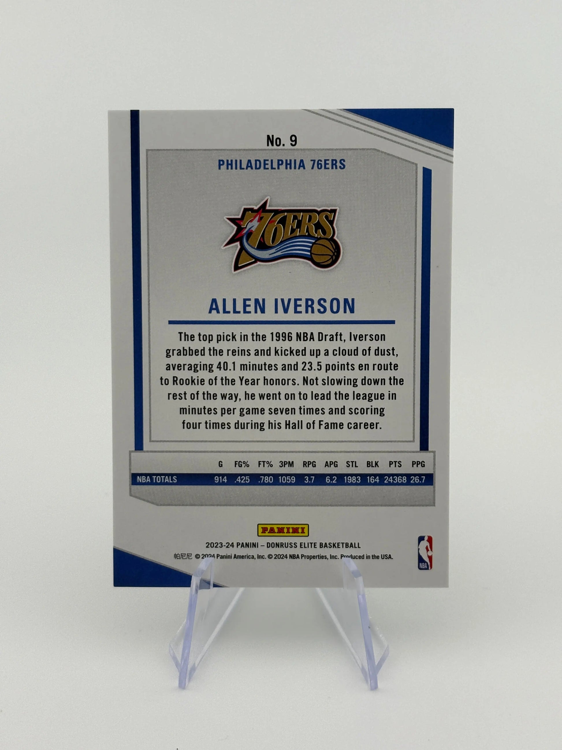 2023-24 Panini Donruss Elite Basketball Allen Iverson 13/24 International Hyper Green FRENLY BRICKS - Open 7 Days