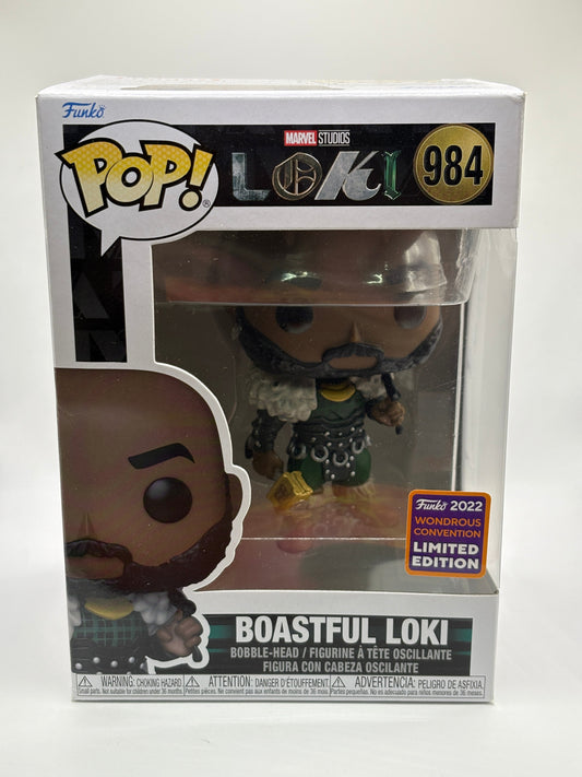 Funko POP! Marvel Loki #984 Boastful Loki 2022 Wondrous Convention FRENLY BRICKS - Open 7 Days