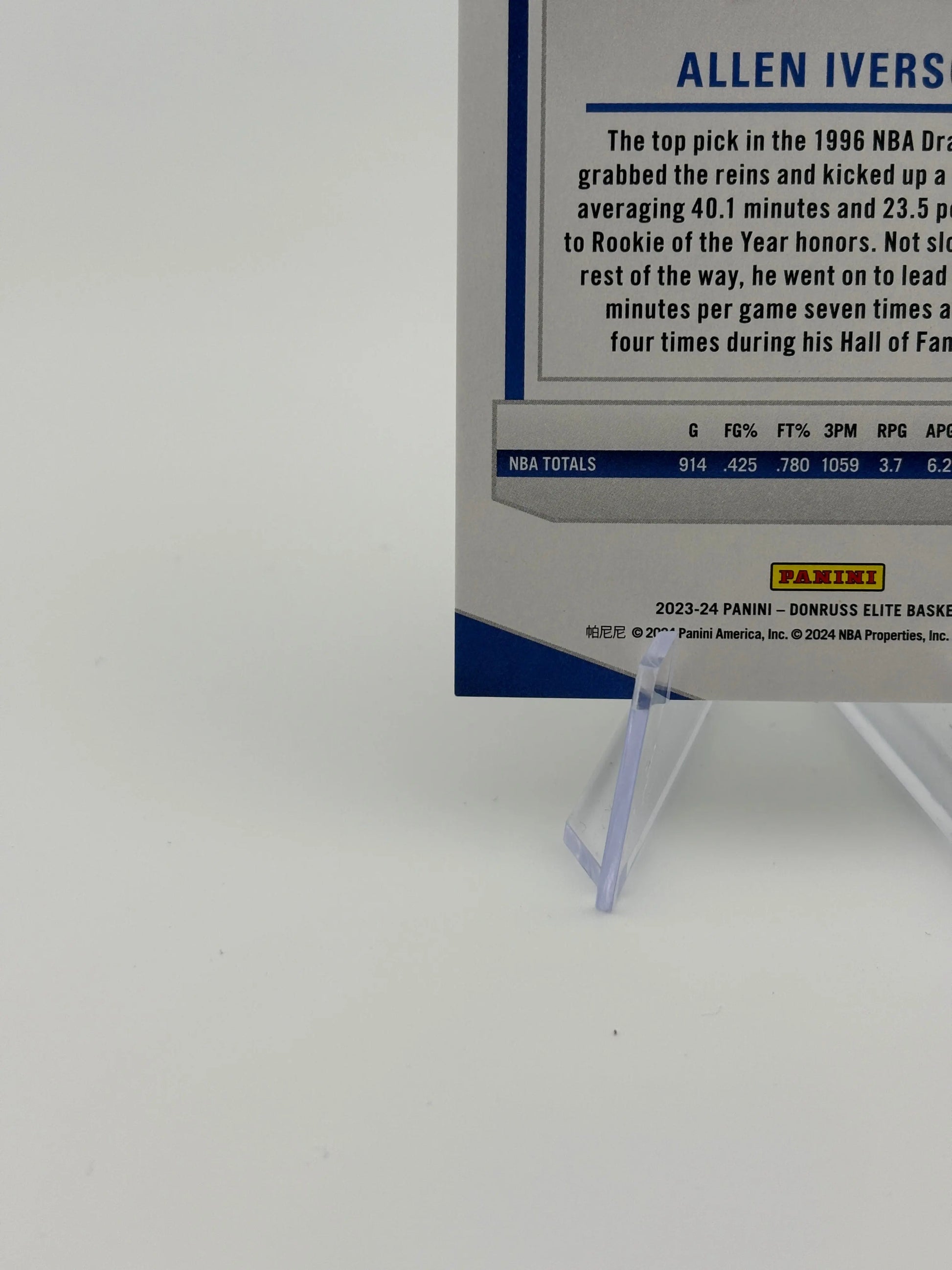 2023-24 Panini Donruss Elite Basketball Allen Iverson 13/24 International Hyper Green FRENLY BRICKS - Open 7 Days