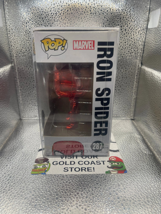 Avengers: Infinity War - Iron Spider (Red Chrome) #287 Exclusive Funko Pop Vinyl FRENLY BRICKS - Open 7 Days