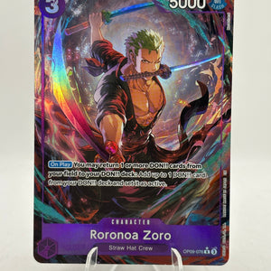 One Piece TCG OP09 - Roronoa Zoro OP09-076 R* Alt Art NM FRENLY BRICKS - Open 7 Days