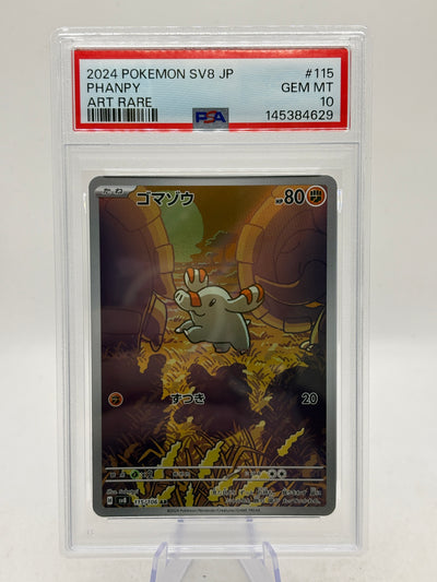 2024 Pokemon SV8 JP - Phanpy 115/106 Art Rare PSA 10