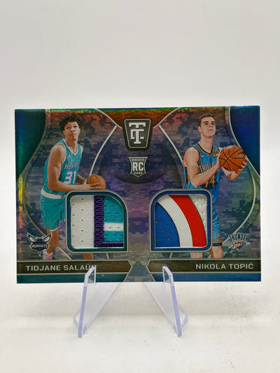 2024-25 Panini Totally Certified  #RDS-TSN Tidjane Salaun Nikola Topic 05/35 Blue Camo Dual Patch