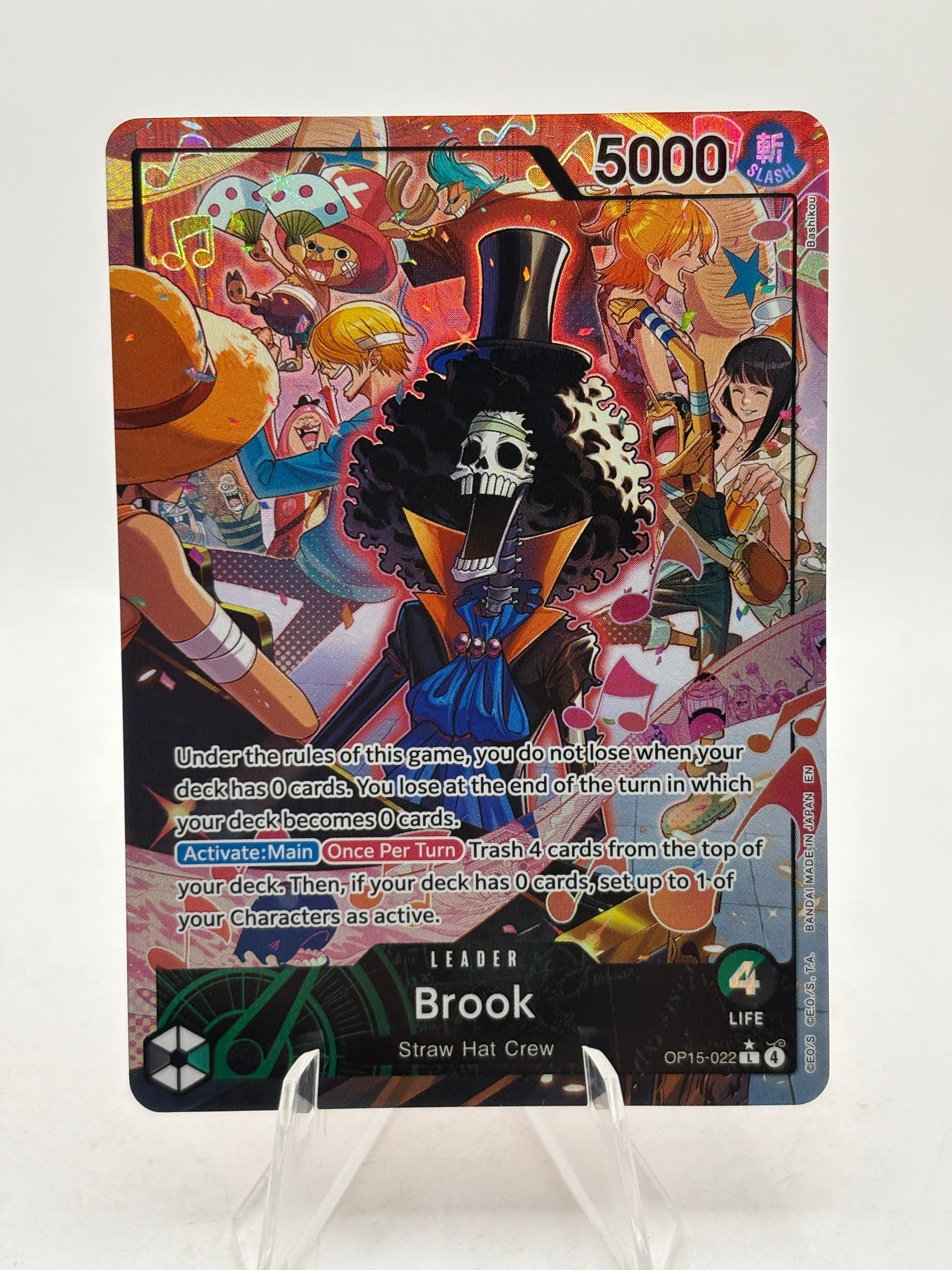 One Piece TCG OP15 - Brook OP15-022 Leader * Alt Art NM FRENLY BRICKS - Open 7 Days image 1
