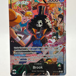 One Piece TCG OP15 - Brook OP15-022 Leader * Alt Art NM FRENLY BRICKS - Open 7 Days