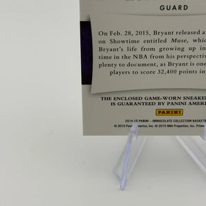2014-15 Panini Immaculate Collection Basketball - Kobe Bryant SG-KB Sole Of The Game 02/15 FRENLY BRICKS - Open 7 Days