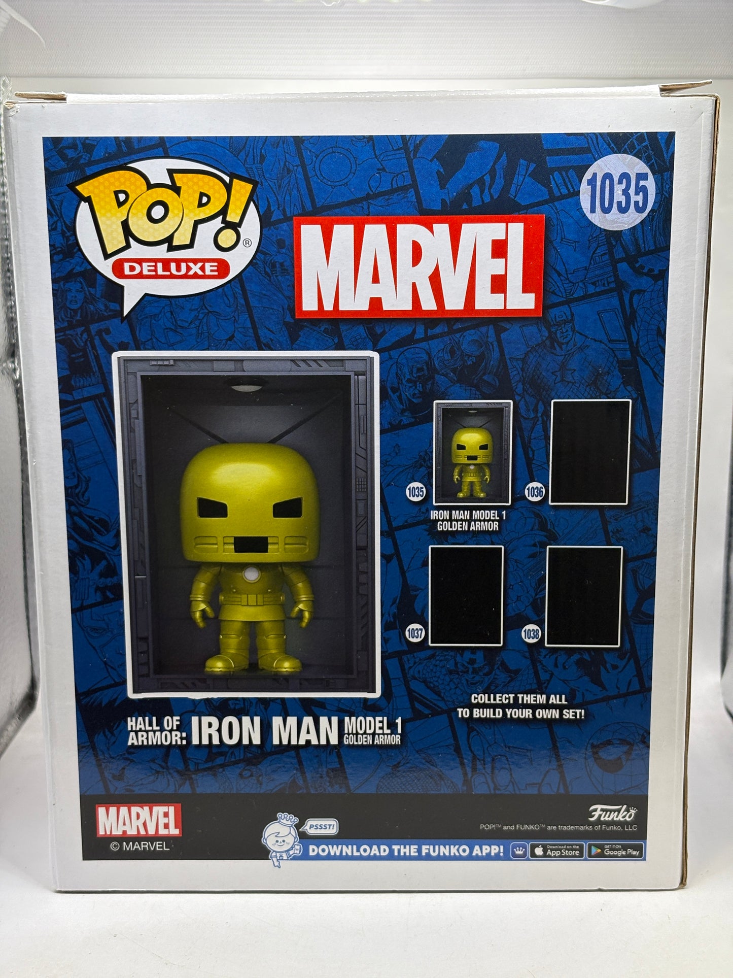 Funko POP! Deluxe Hall of Armor : Iron Man Model 1 Golden Armor #1035 SE