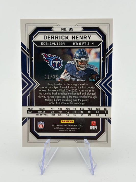 2022 Derrick Henry Obsidian /25 Yellow Tennessee Titans FRENLY BRICKS - Open 7 Days