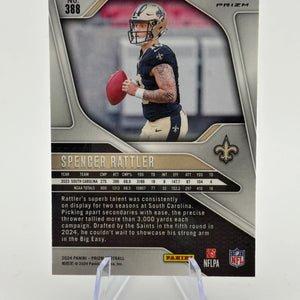2024 Panini Prizm Spencer Rattler RC Black & White Checkerboard #388 Saints FRENLY BRICKS - Open 7 Days