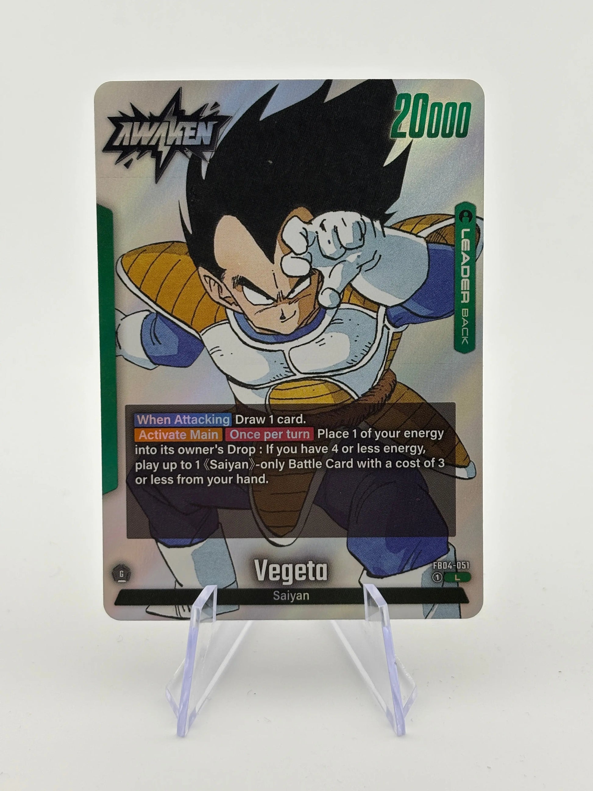 Vegeta FB04-051 SB01 L Foil DBS Fusion World Manga Booster 01 NM FRENLY BRICKS - Open 7 Days