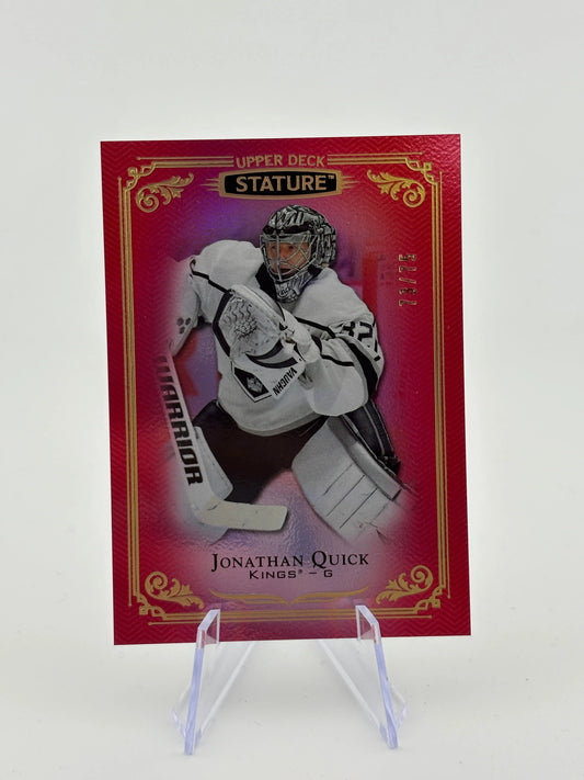 2019-20 Upper Deck Stature Red /75 Jonathan Quick #34 FRENLY BRICKS - Open 7 Days