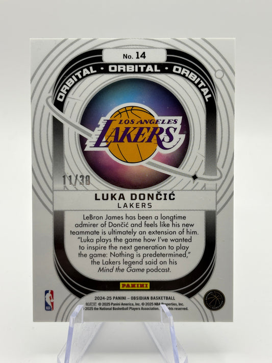 2024-25 Panini Obsidian Basketball - Luka Doncic #14 11/30 Orbital Blue FRENLY BRICKS - Open 7 Days