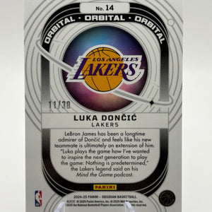 2024-25 Panini Obsidian Basketball - Luka Doncic #14 11/30 Orbital Blue FRENLY BRICKS - Open 7 Days