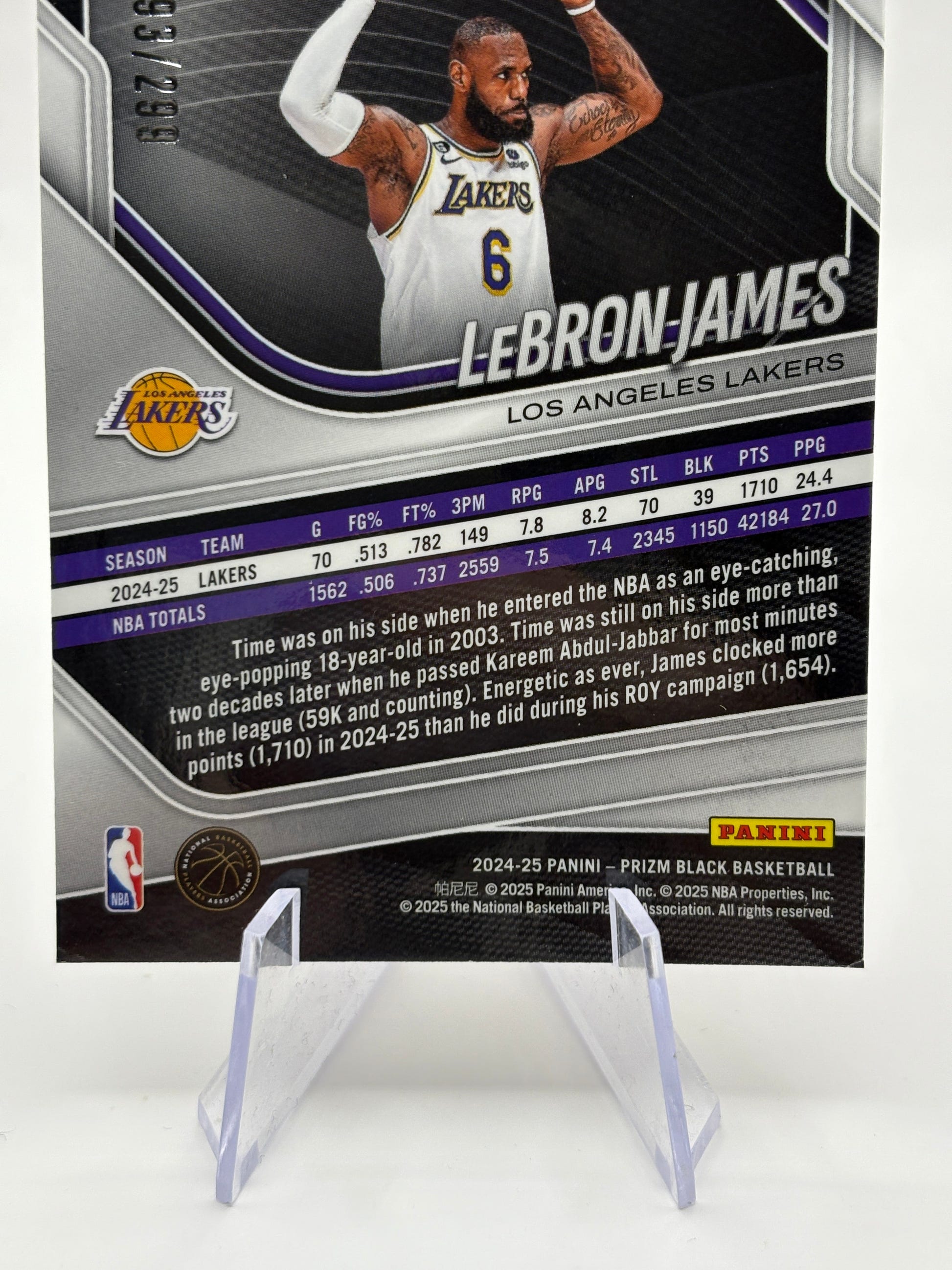 2024-25 Panini Prizm Black Basketball - Lebron James #52 /299 Red FRENLY BRICKS - Open 7 Days image 4