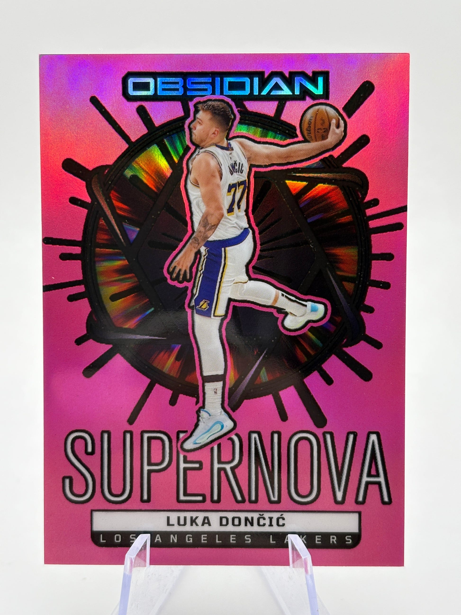 2024-25 Panini Obsidian Basketball - Luka Doncic #8 Pink Supernova /49 FRENLY BRICKS - Open 7 Days image 1