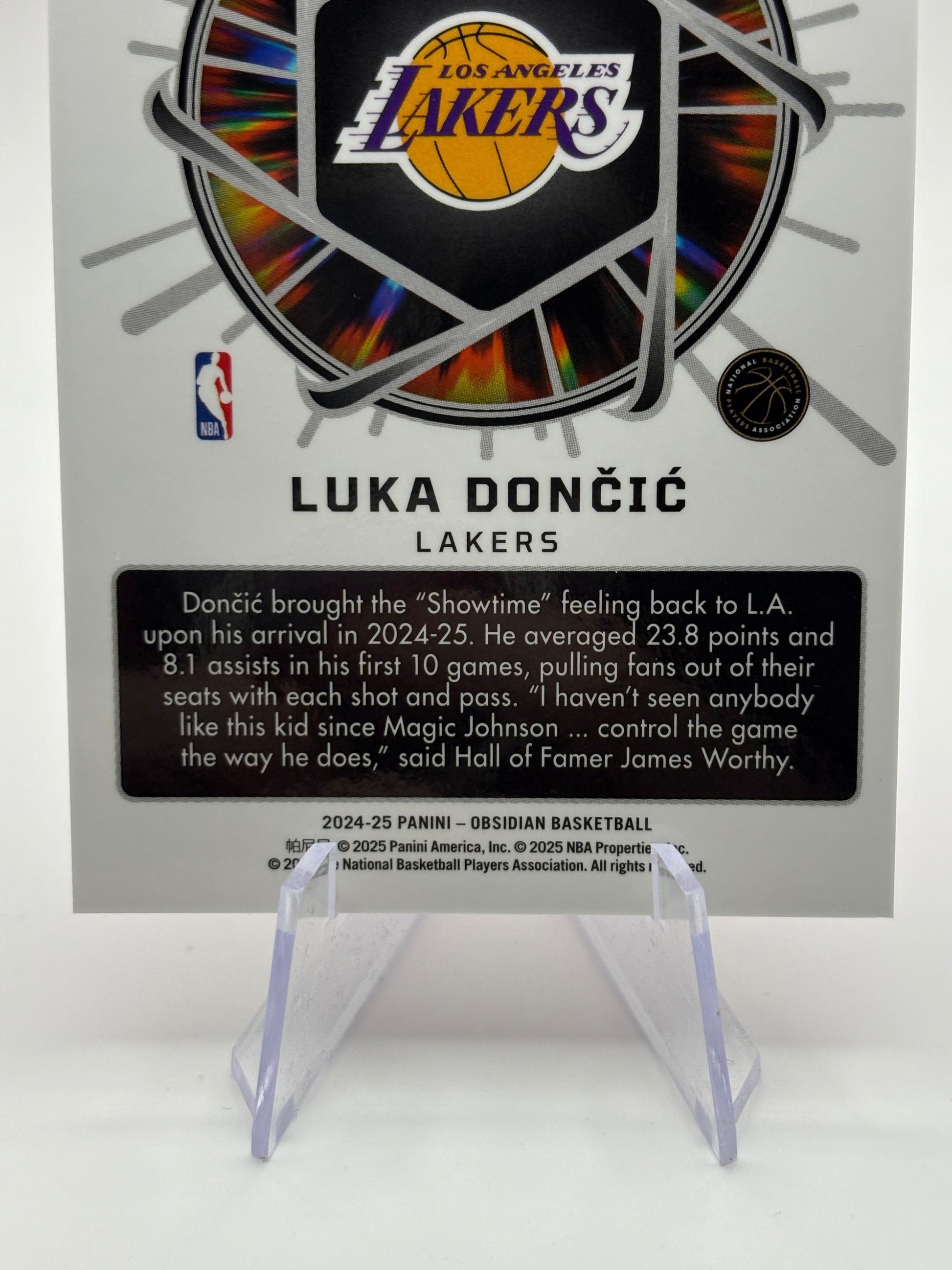 2024-25 Panini Obsidian Basketball - Luka Doncic #8 Pink Supernova /49 FRENLY BRICKS - Open 7 Days image 4