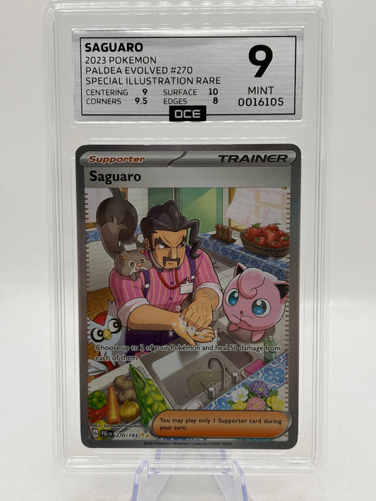 2023 Pokemon Paldea Evolved - Saguaro 270/193 Special Illustration Rare OCE 9 Mint - photo 1