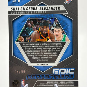 2024-25 Panini Mosaic Basketball - Shai Gilgeous-Alexander /99 Blue Reactive Epic Performers FRENLY BRICKS - Open 7 Days
