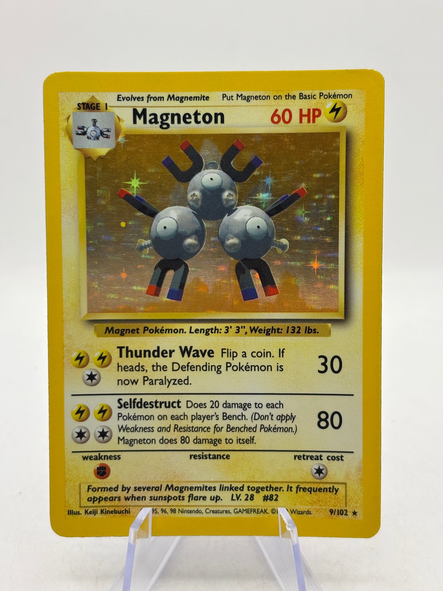 Pokemon TCG WOTC Base Set Unlimited - Magneton 9/102 Holo Rare MP