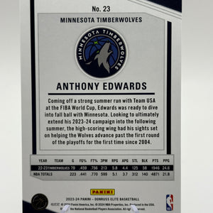 2023-24 Panini Donruss Elite Basketball - Anthony Edwards #23 /24 Hyper Green FRENLY BRICKS - Open 7 Days
