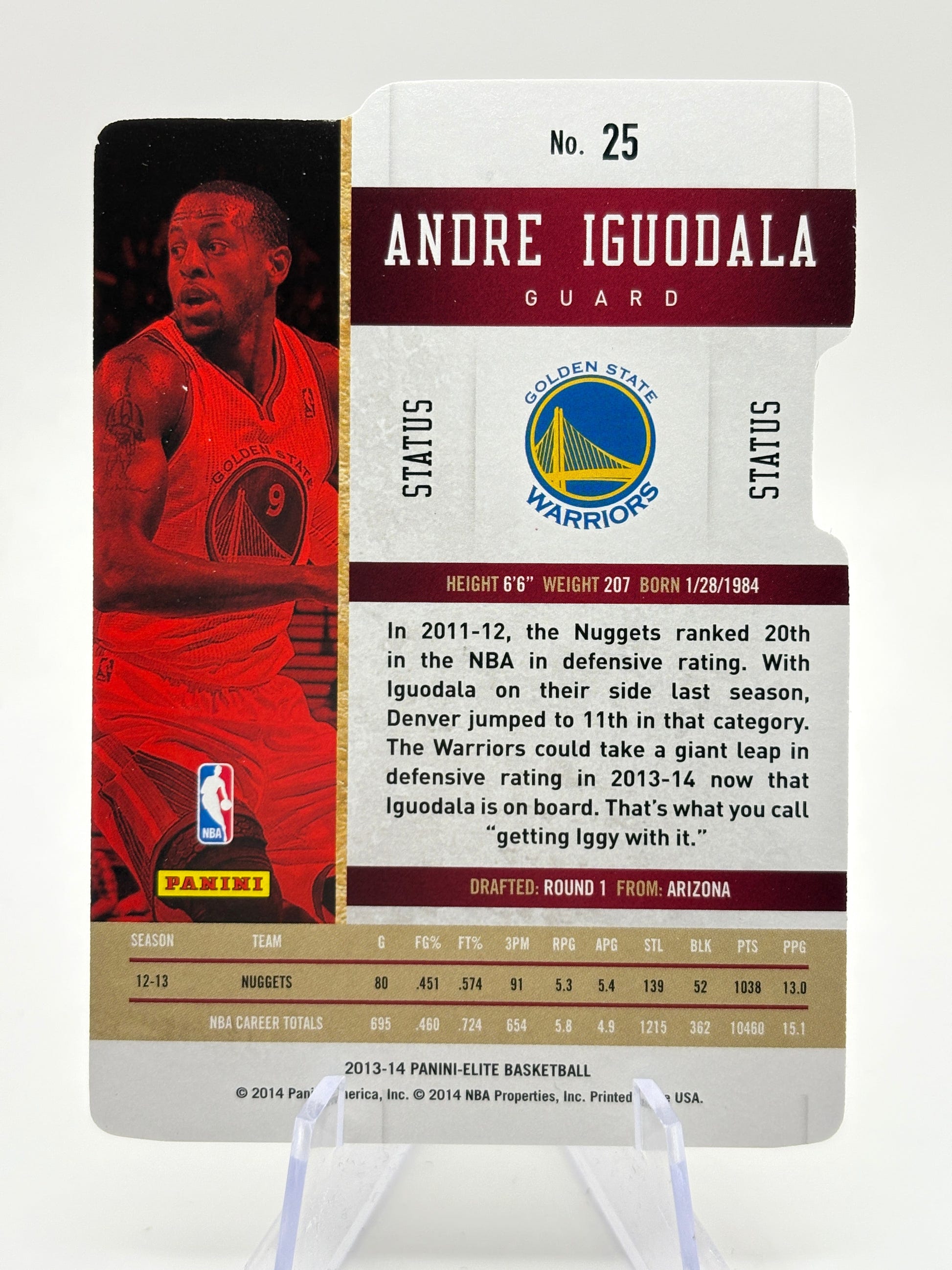 2013-14 Panini Elite Basketball - Andre Iguodala #25 Gold Diecut /24 FRENLY BRICKS - Open 7 Days image 2