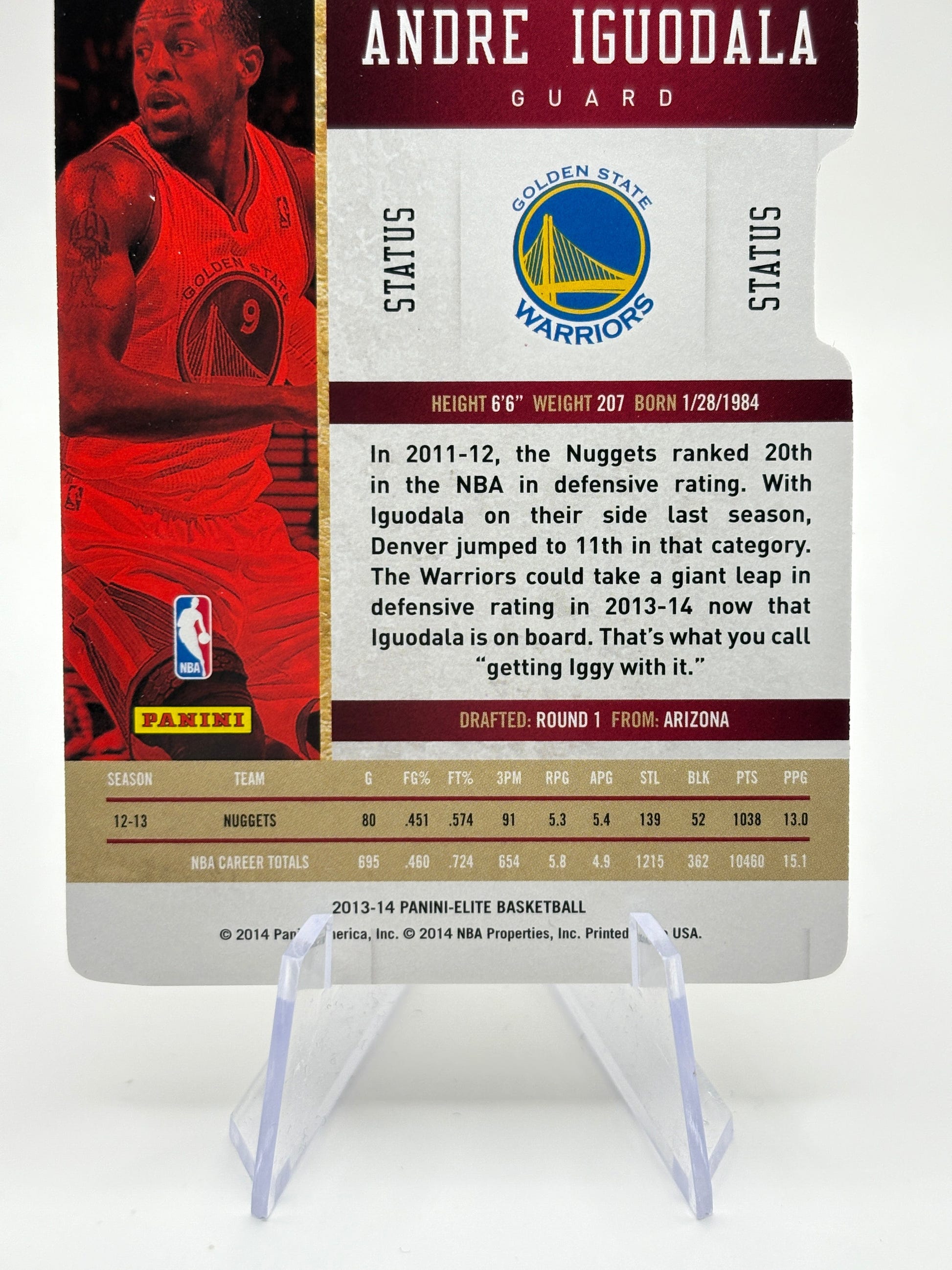 2013-14 Panini Elite Basketball - Andre Iguodala #25 Gold Diecut /24 FRENLY BRICKS - Open 7 Days image 4