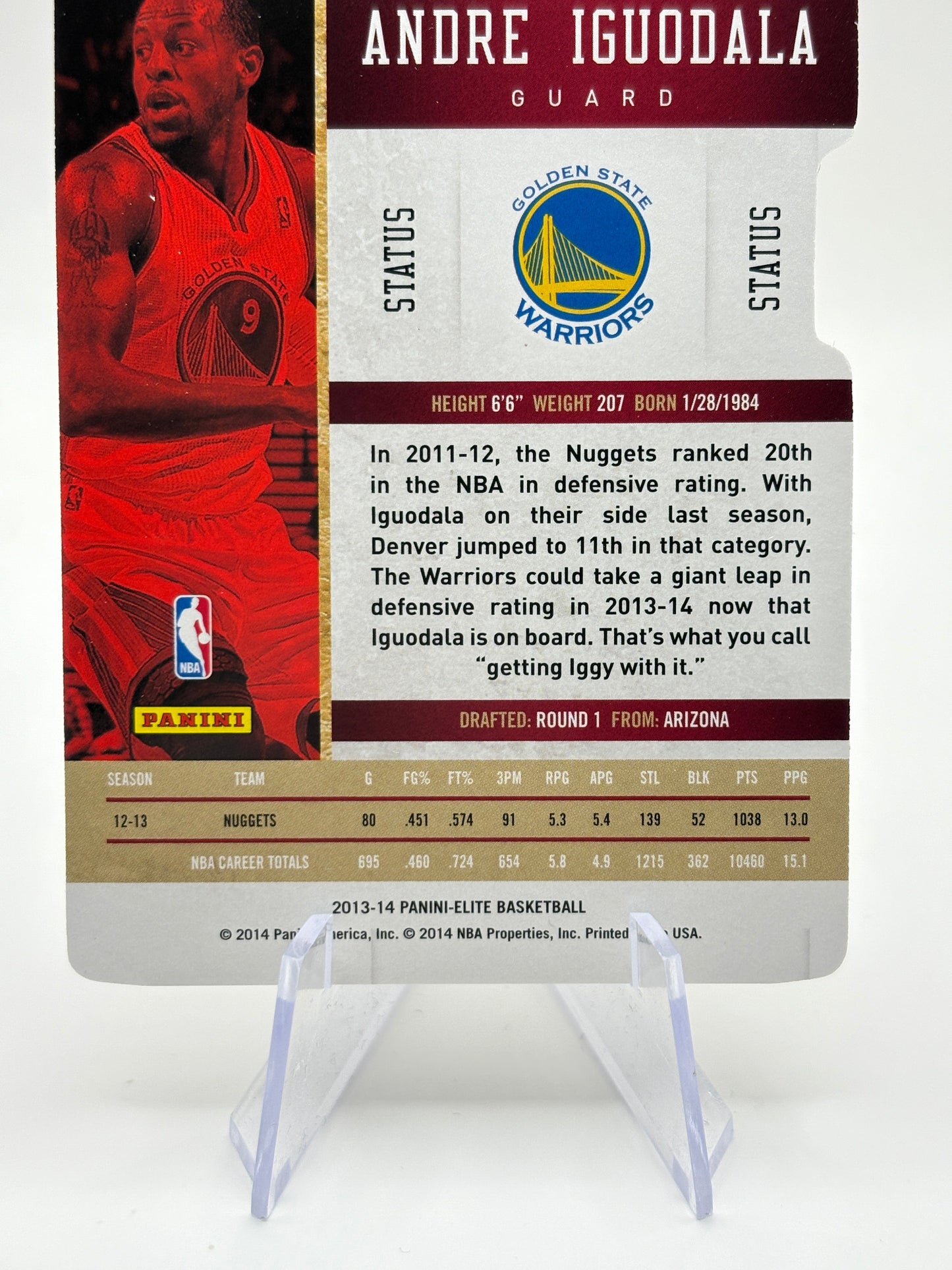 2013-14 Panini Elite Basketball - Andre Iguodala #25 Gold Diecut /24 FRENLY BRICKS - Open 7 Days