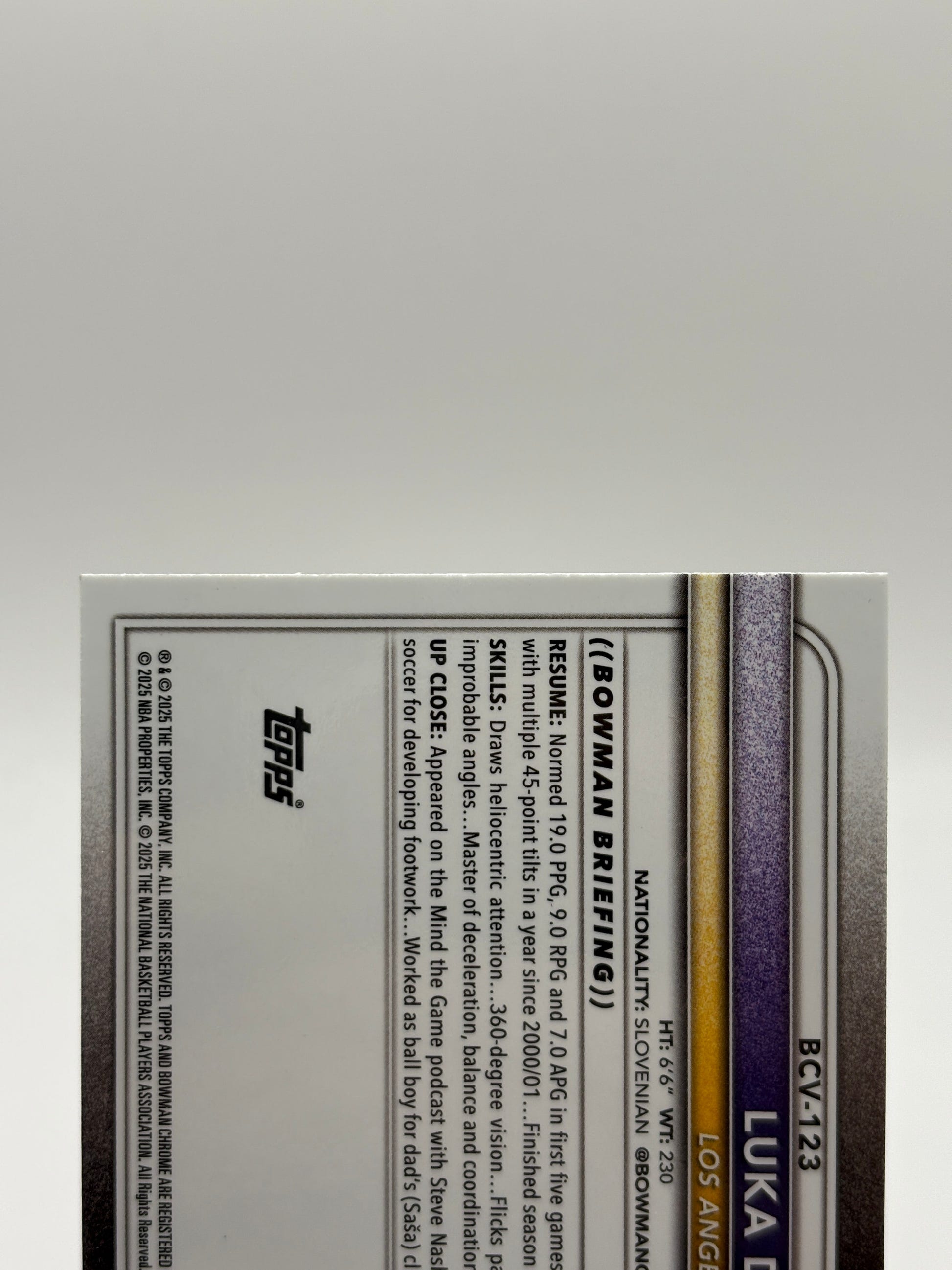 2025-26 Bowman Luka Doncic Speckle Refractor /299 Los Angeles Lakers FRENLY BRICKS - Open 7 Days image 3