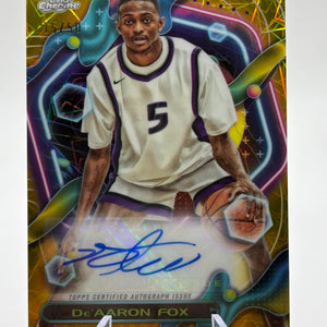 2023 - 2024 Topps Cosmic Chrome De'Aaron Fox Gold  /50 CCAV-DF Auto Autograph FRENLY BRICKS - Open 7 Days