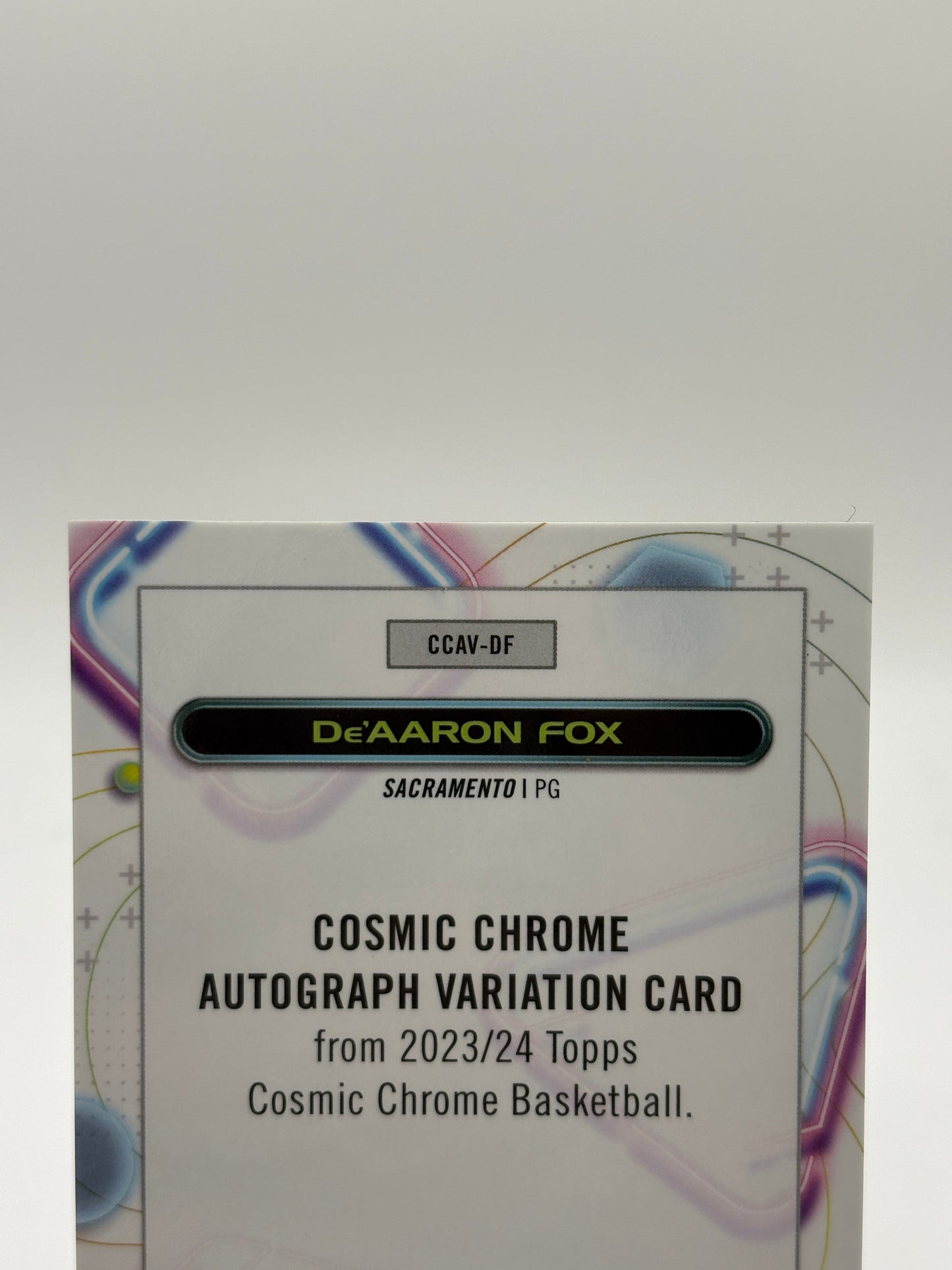 2023 - 2024 Topps Cosmic Chrome De'Aaron Fox Gold  /50 CCAV-DF Auto Autograph FRENLY BRICKS - Open 7 Days