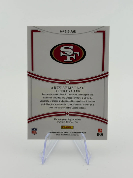 2023 Panini National Treasures - Signatures Arik Armstead #SIG-AAR /99 TC9838 FRENLY BRICKS - Open 7 Days