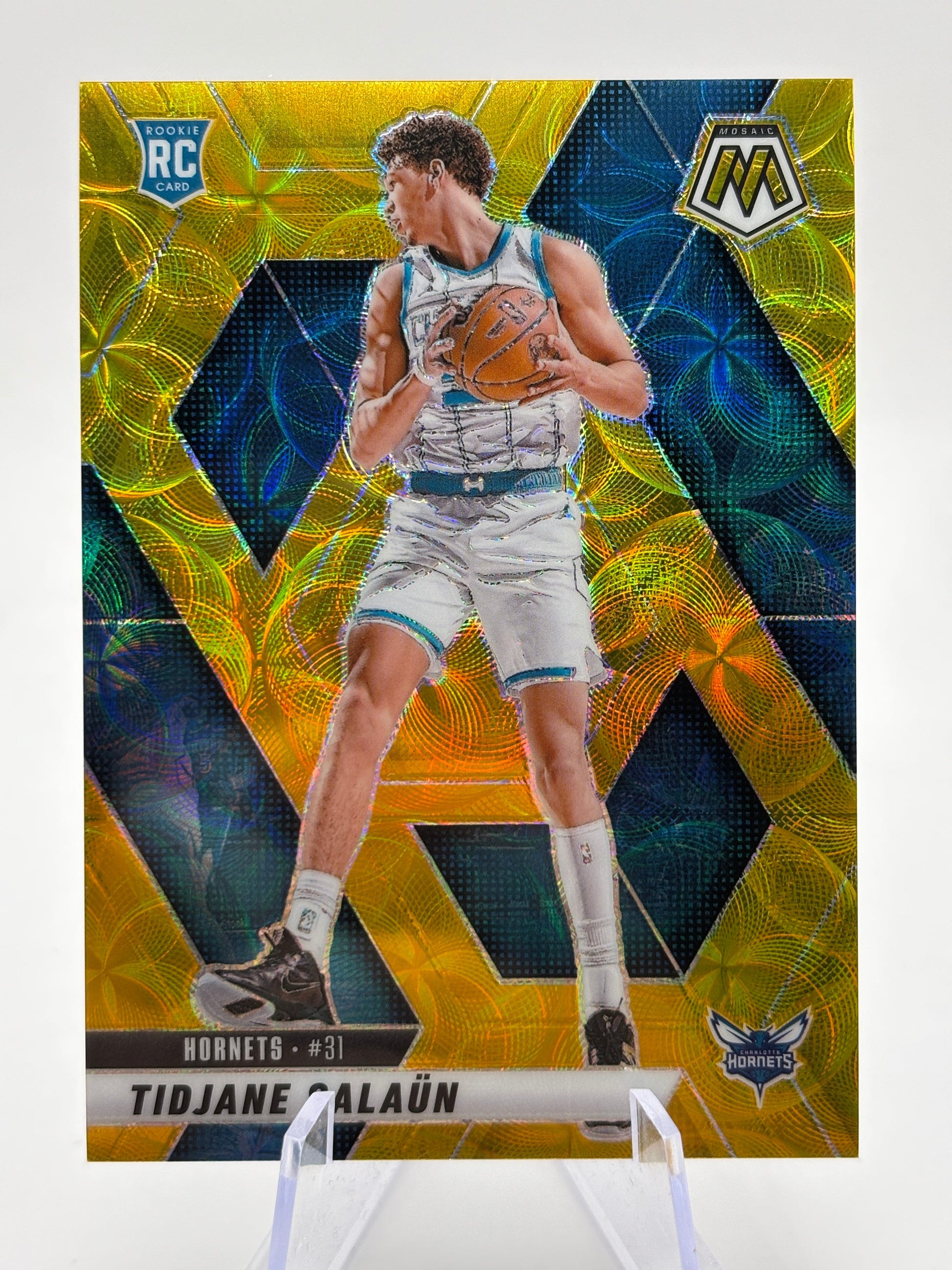 2024-25 Panini Mosaic Basketball - Tidjane Salaun #241 /10 Yellow Blue Scope FRENLY BRICKS - Open 7 Days image 1