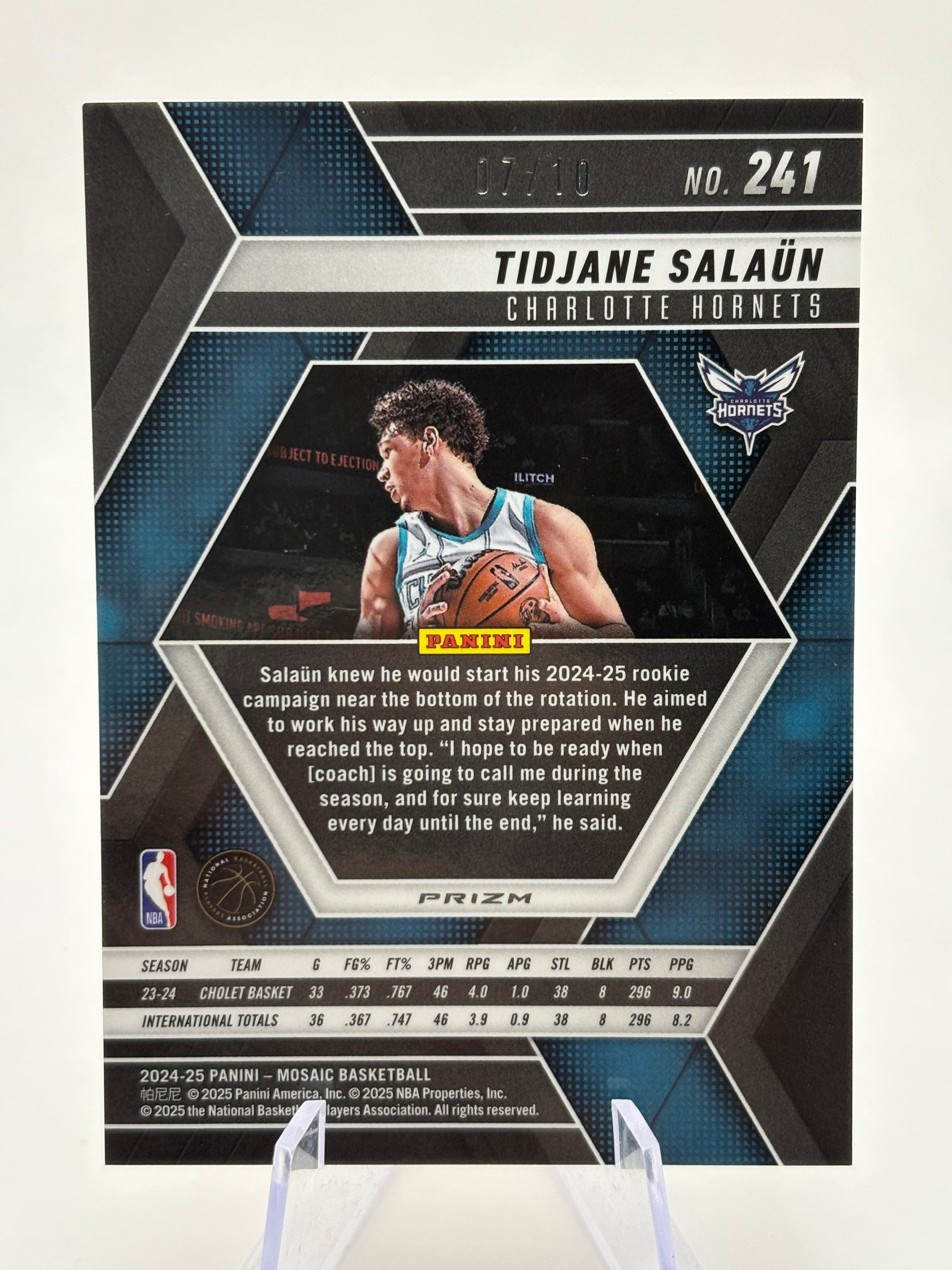 2024-25 Panini Mosaic Basketball - Tidjane Salaun #241 /10 Yellow Blue Scope FRENLY BRICKS - Open 7 Days