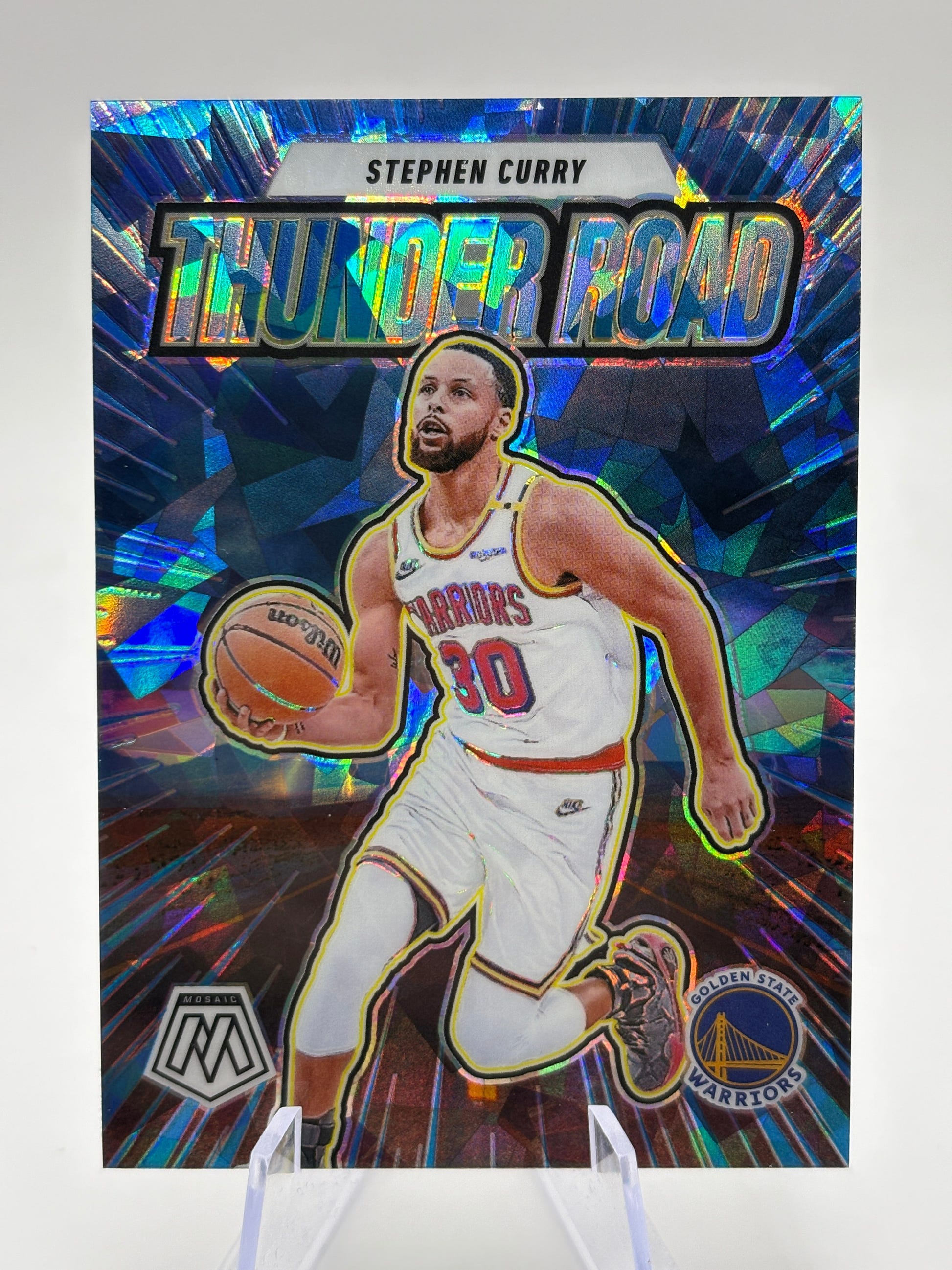 2024-25 Panini Mosaic Thunder Road Ice Mosaic Prizm /125 Stephen Curry #5 FRENLY BRICKS - Open 7 Days image 1
