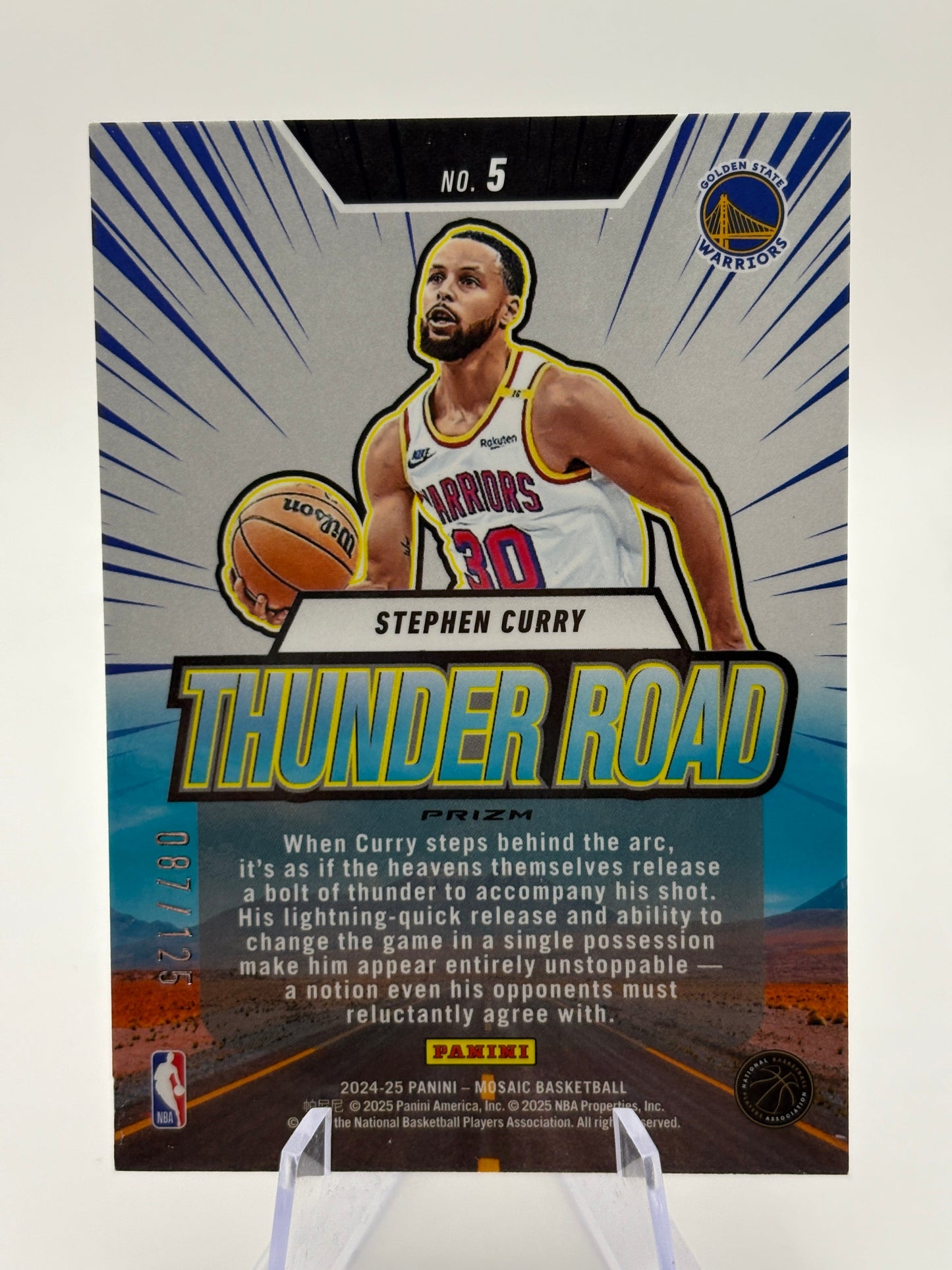2024-25 Panini Mosaic Thunder Road Ice Mosaic Prizm /125 Stephen Curry #5 FRENLY BRICKS - Open 7 Days