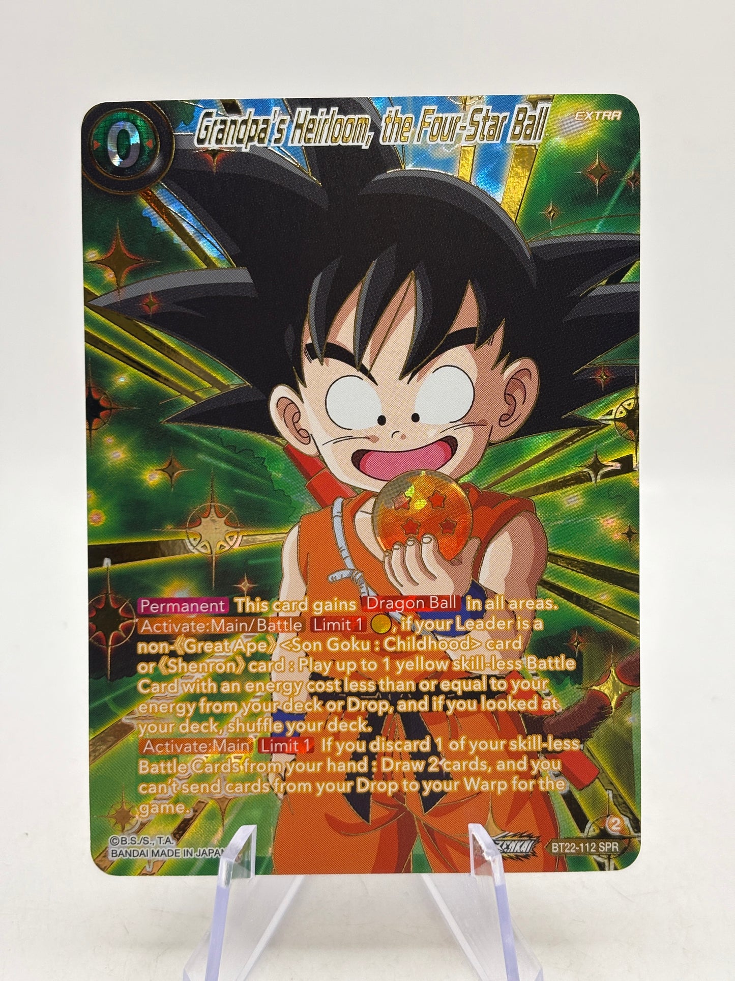 Dragon Ball Super Masters - Grandpa’s Heirloom, the Four-Star Ball BT22-112 SPR
